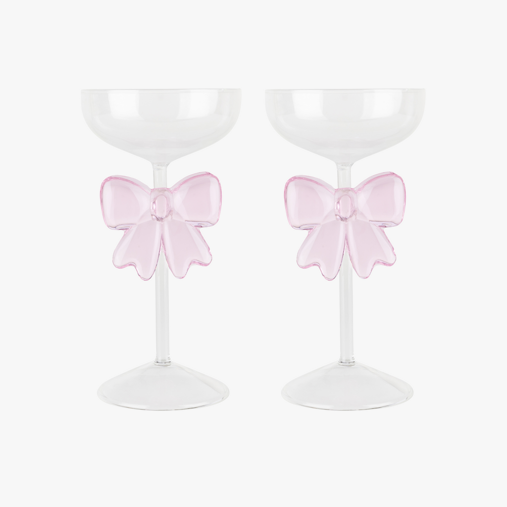 Set of two Bow Coupes Pink