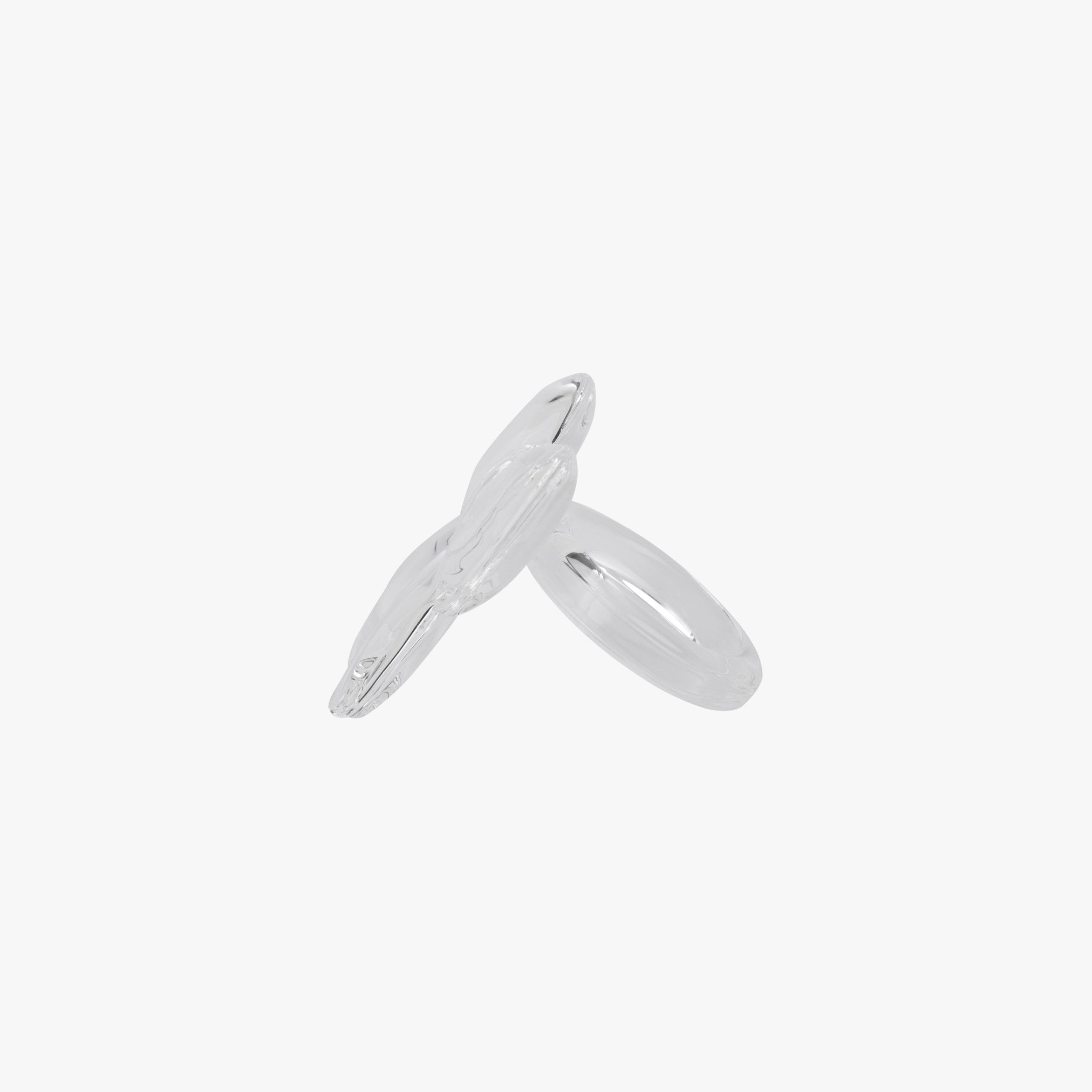 Bow Napkin Ring Clear Set of Four